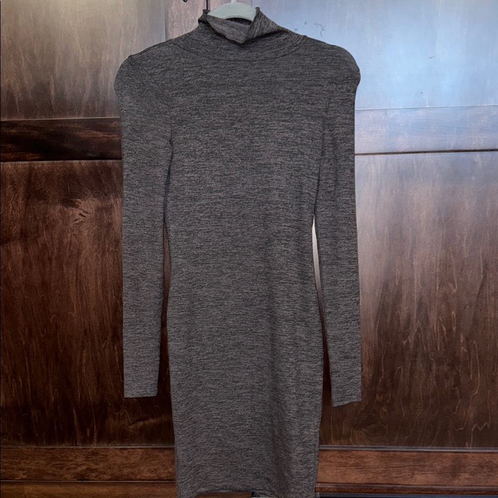 French Connection Charcoal Long Sleeve Dress